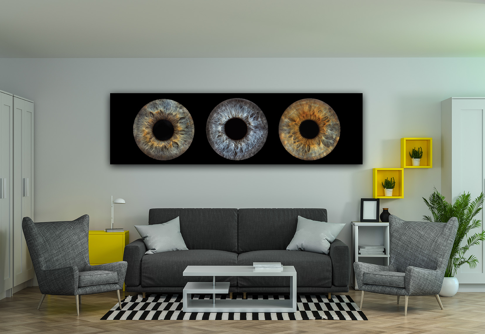 modern interior office meeting rooms co working environments decoration living Room lounge With sofa and armchair 3d rendering Business Online Work at home