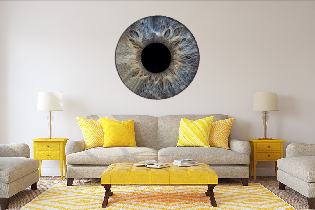 Living-room interior. Mockup. 3d render.